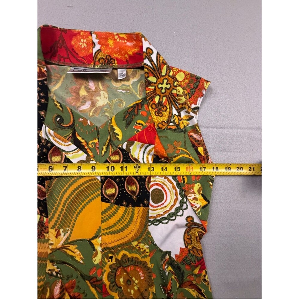 George Simonton Vintage Vibrant Patchwork Maxi Dress - Green,Red Yellow Black S - Picture 4 of 8